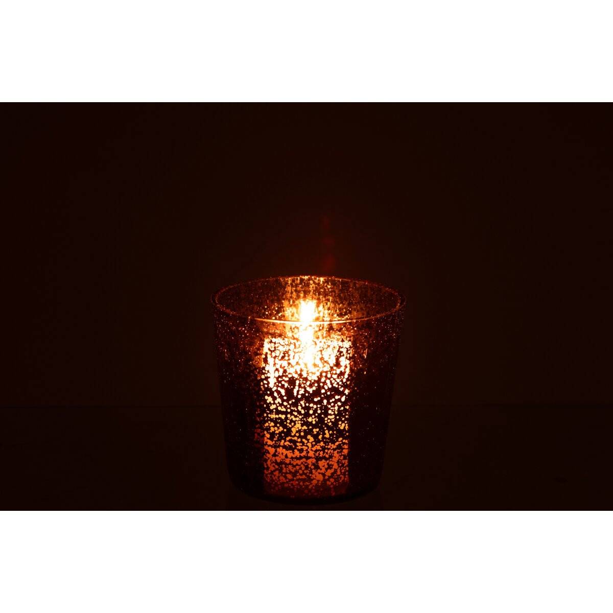 J-Line - Photophore Design en Verre "Ember" 16cm Marron - Image 5