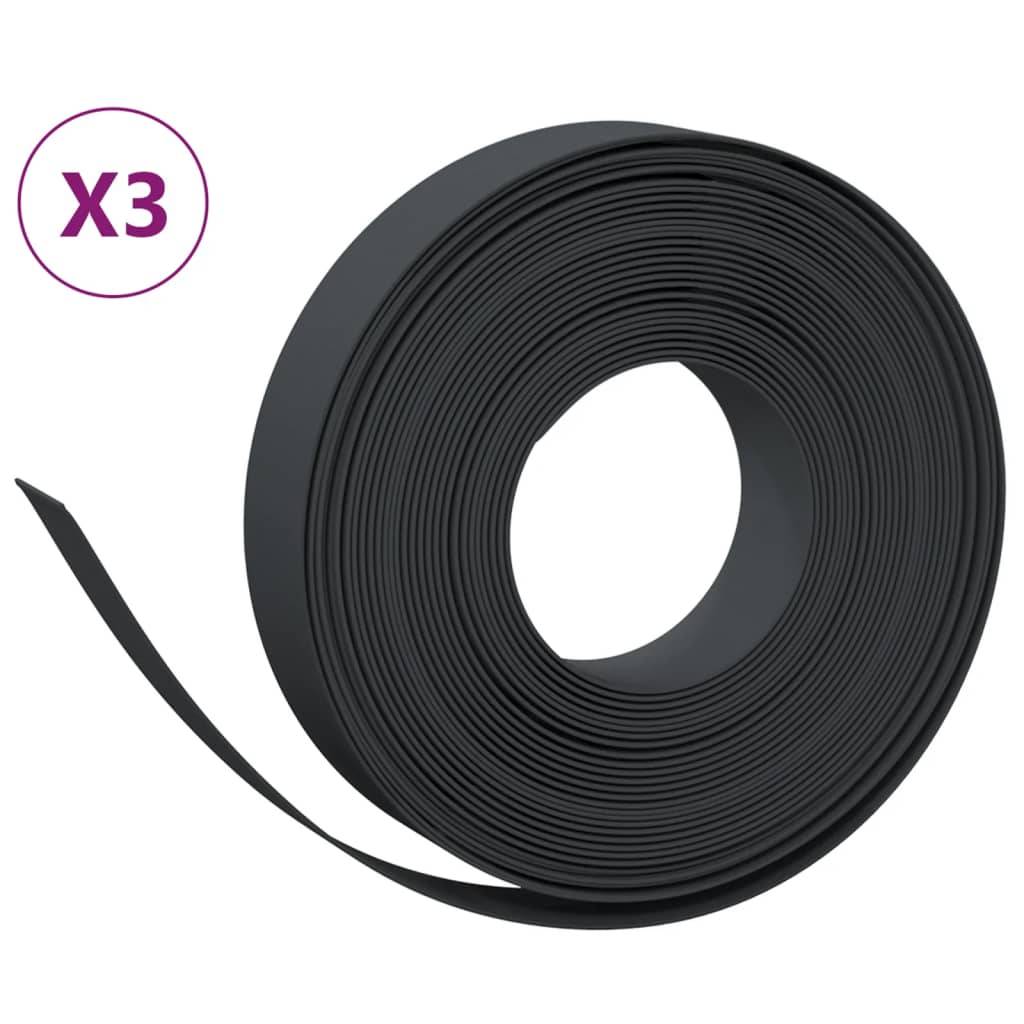 Bordure jardin polyéthylène délimitation pelouses aménagement 30m x 10cm noir - ComfortXL Outdoor Living - Image 2