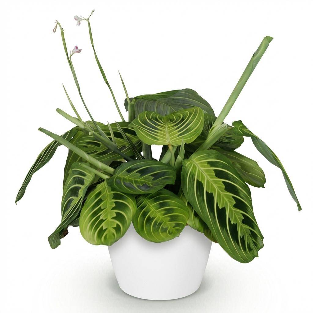 Maranta Fascinator Lemon Vert Clair - H35cm - Image 3