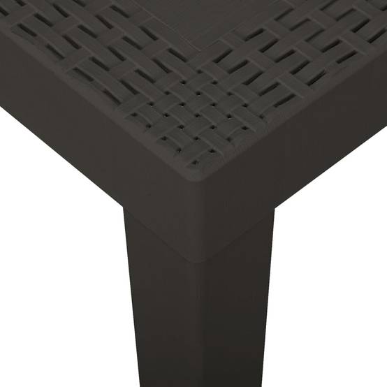 Table de jardin plastique anthracite 79 x 65 x 72 cm - PANGIVO - Image 4