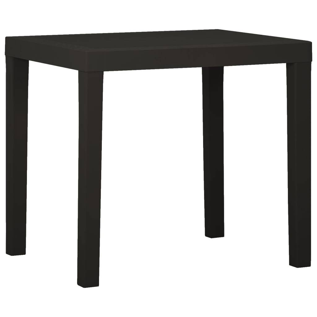 Table de jardin plastique anthracite 79 x 65 x 72 cm - PANGIVO - Image 1