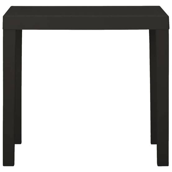 Table de jardin plastique anthracite 79 x 65 x 72 cm - PANGIVO - Image 2