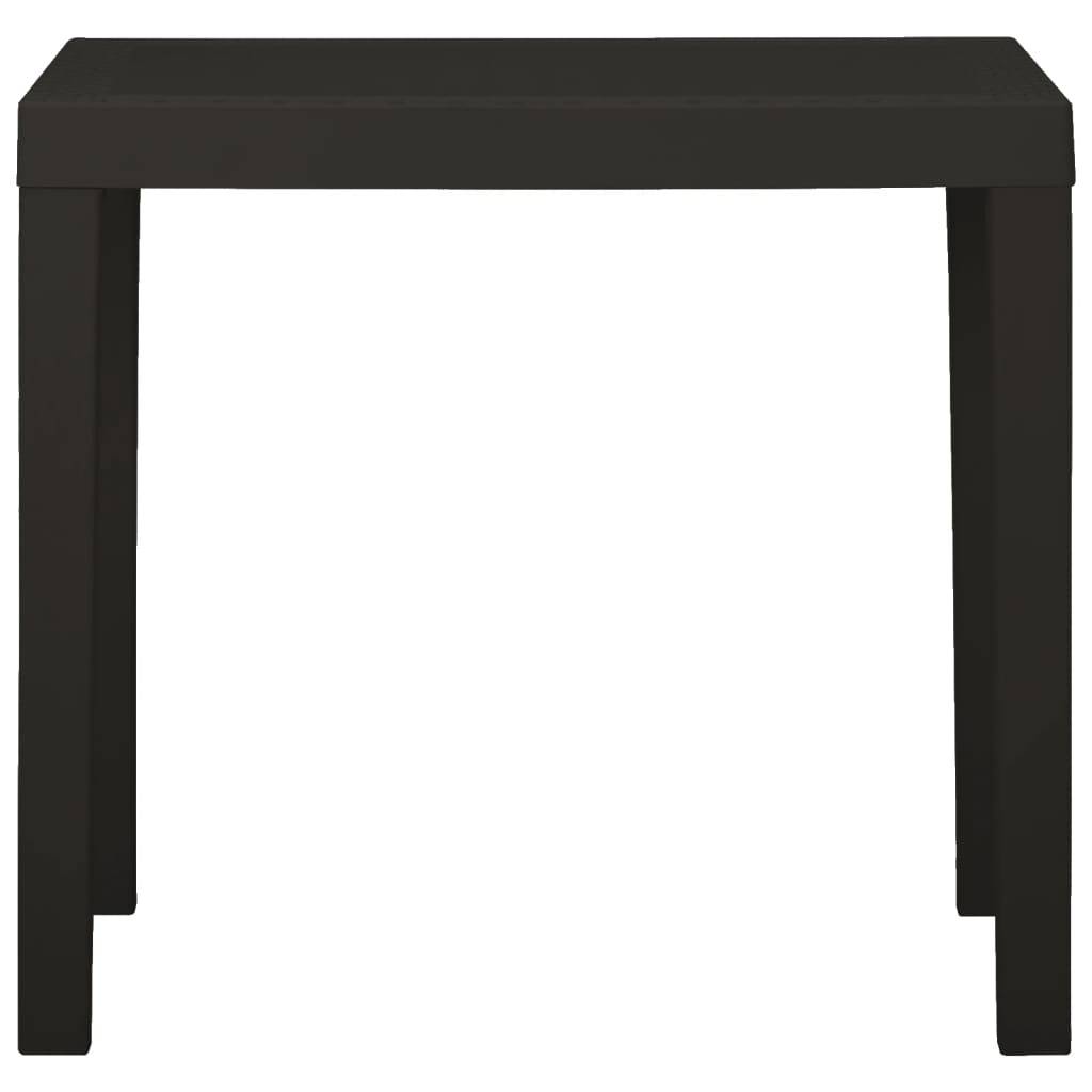 Table de jardin plastique anthracite 79 x 65 x 72 cm - PANGIVO - Image 2