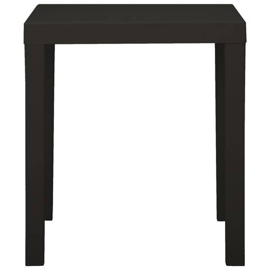 Table de jardin plastique anthracite 79 x 65 x 72 cm - PANGIVO - Image 3