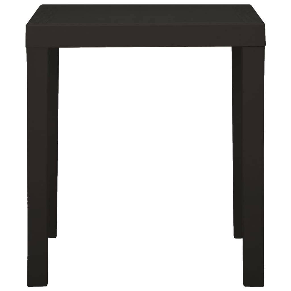 Table de jardin plastique anthracite 79 x 65 x 72 cm - PANGIVO - Image 3