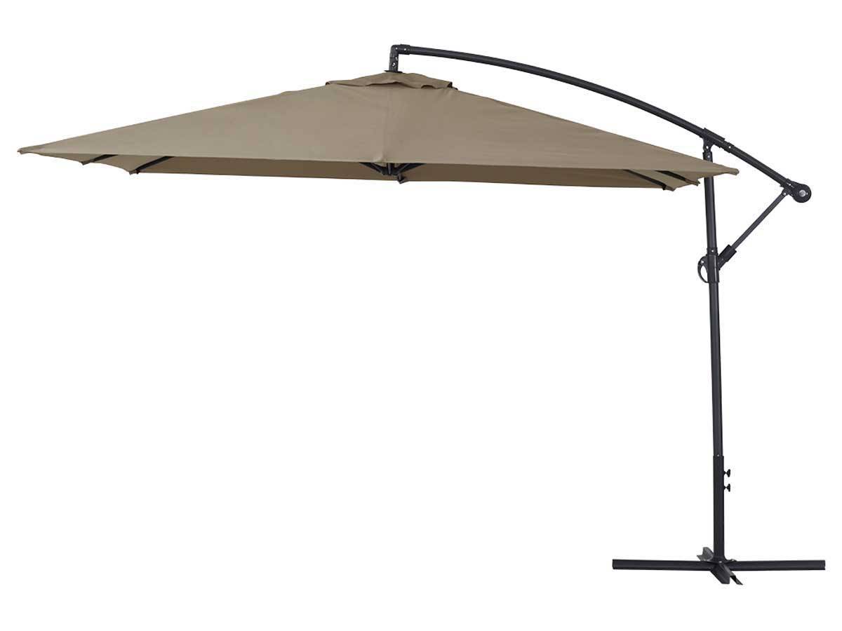 Habitat Et Jardin - Parasol Jardin Déporté  Alu "ilios 3" - Carré - 3 X3 M - Taupe -habitat Et Jardin - Image 1