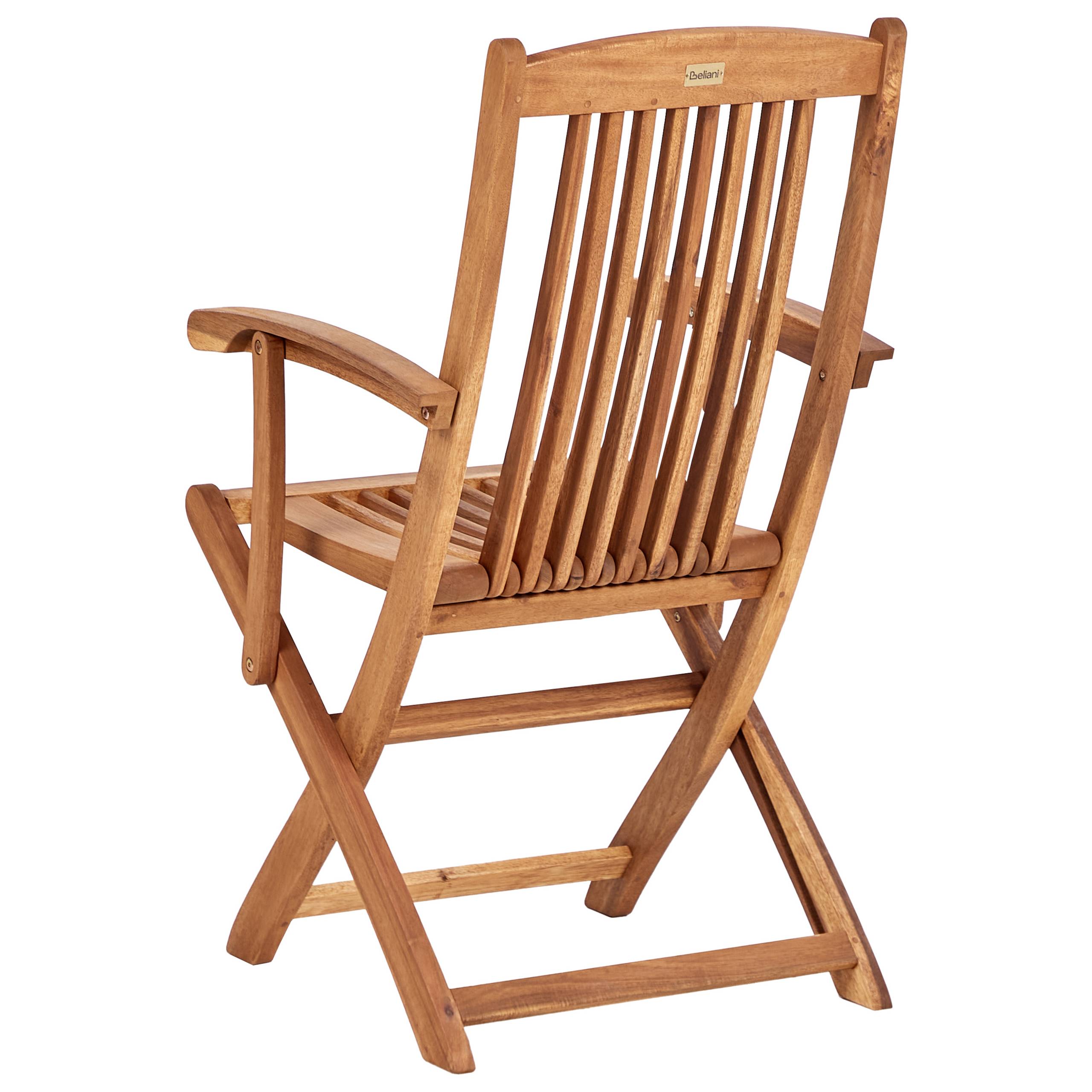 Beliani - Ensemble de Jardin avec Coussins Gris en Bois d'Acacia Table et Chaises et Parasol 8 Places Style Rustique - Image 9