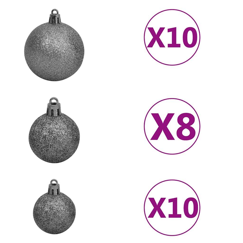 Vidaxl - Arbre de Noël artificiel pré-éclairé/boules 210 cm 910 branches vidaXL 3077667 - Image 7