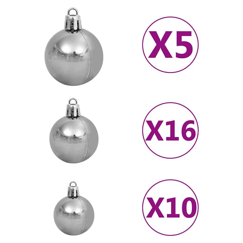 Vidaxl - Arbre de Noël artificiel pré-éclairé/boules 210 cm 910 branches vidaXL 3077667 - Image 8