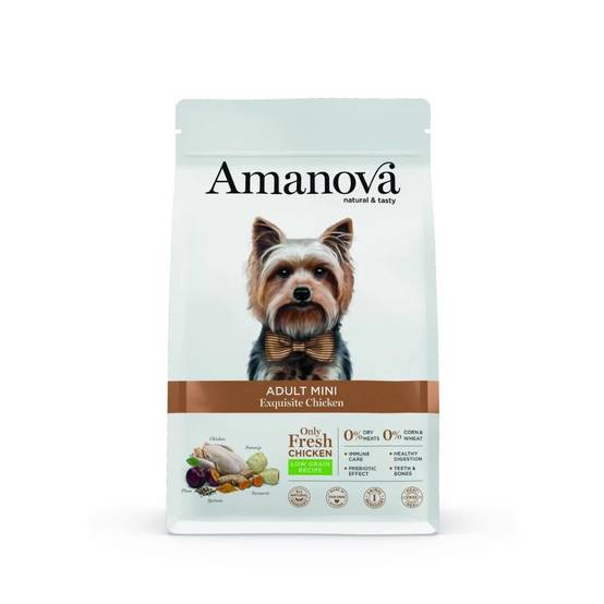 Croquettes chien petite race poulet Amanova 7 kg - Image 1