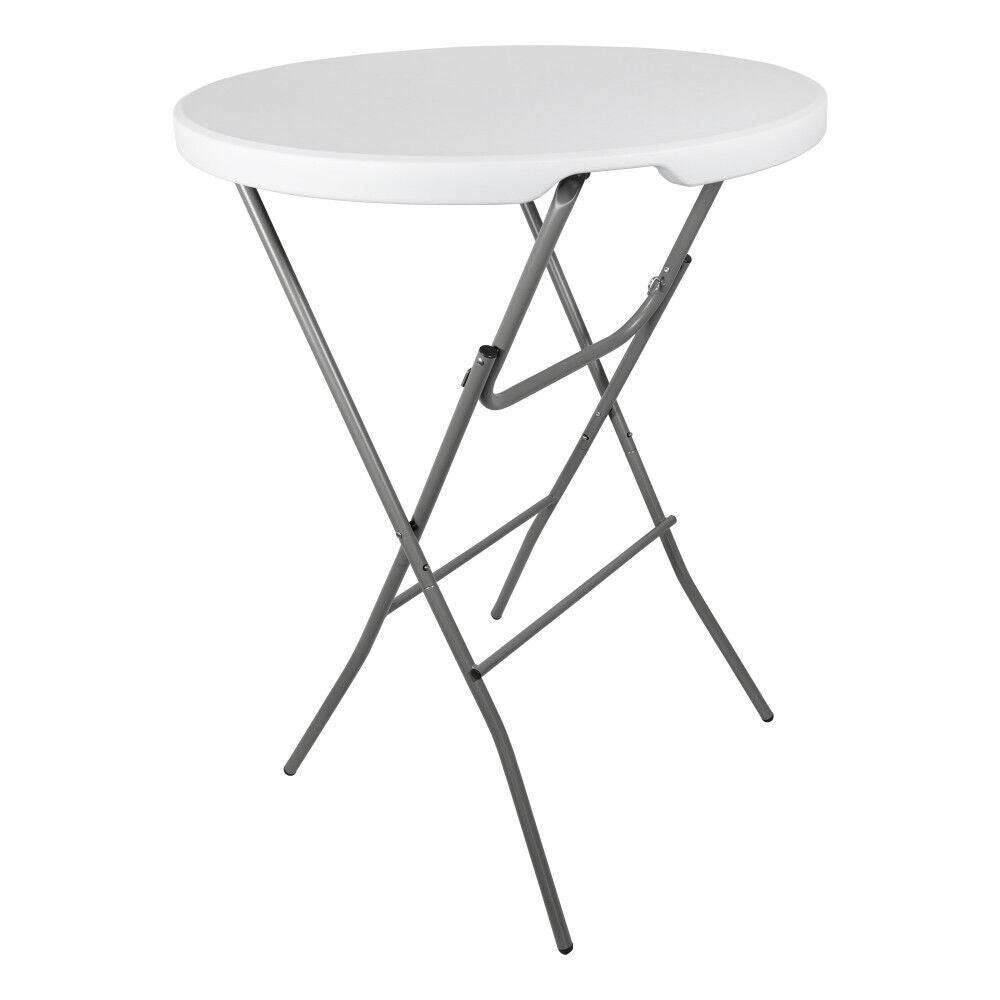 Importdistrib - Table camping réception Mange Debout Pliable Diam 80cm X Hauteur 110cm Blanche IMPORTDISTRIB - Image 1