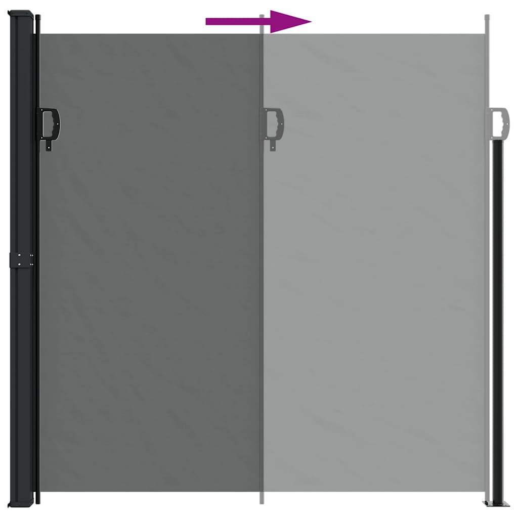 Store Banne - Auvent latéral rétractable anthracite 200x500 cm - MEUBLE PRO - Image 5