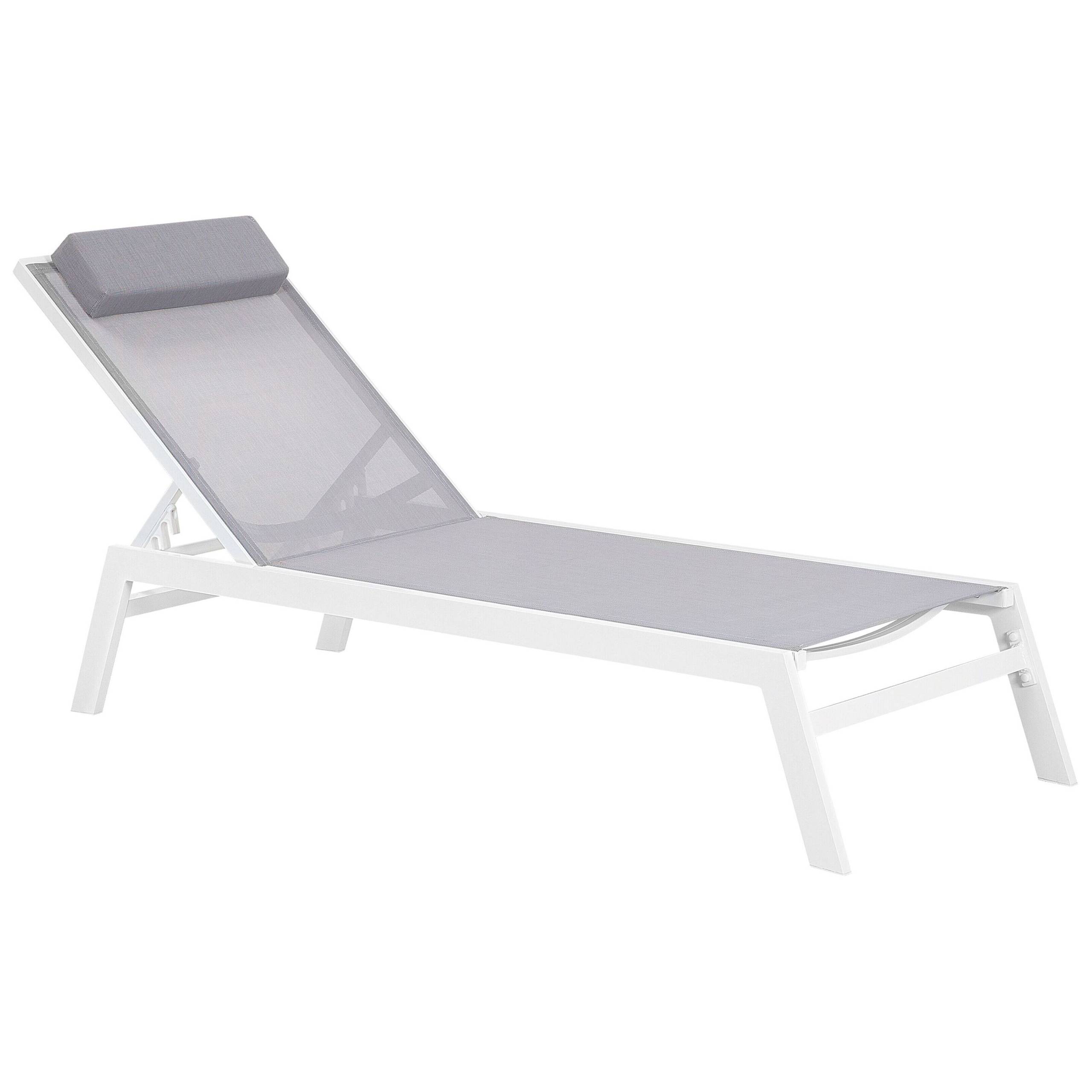 Beliani - Chaise longue Aluminium Gris CATANIA - Beliani - Image 2