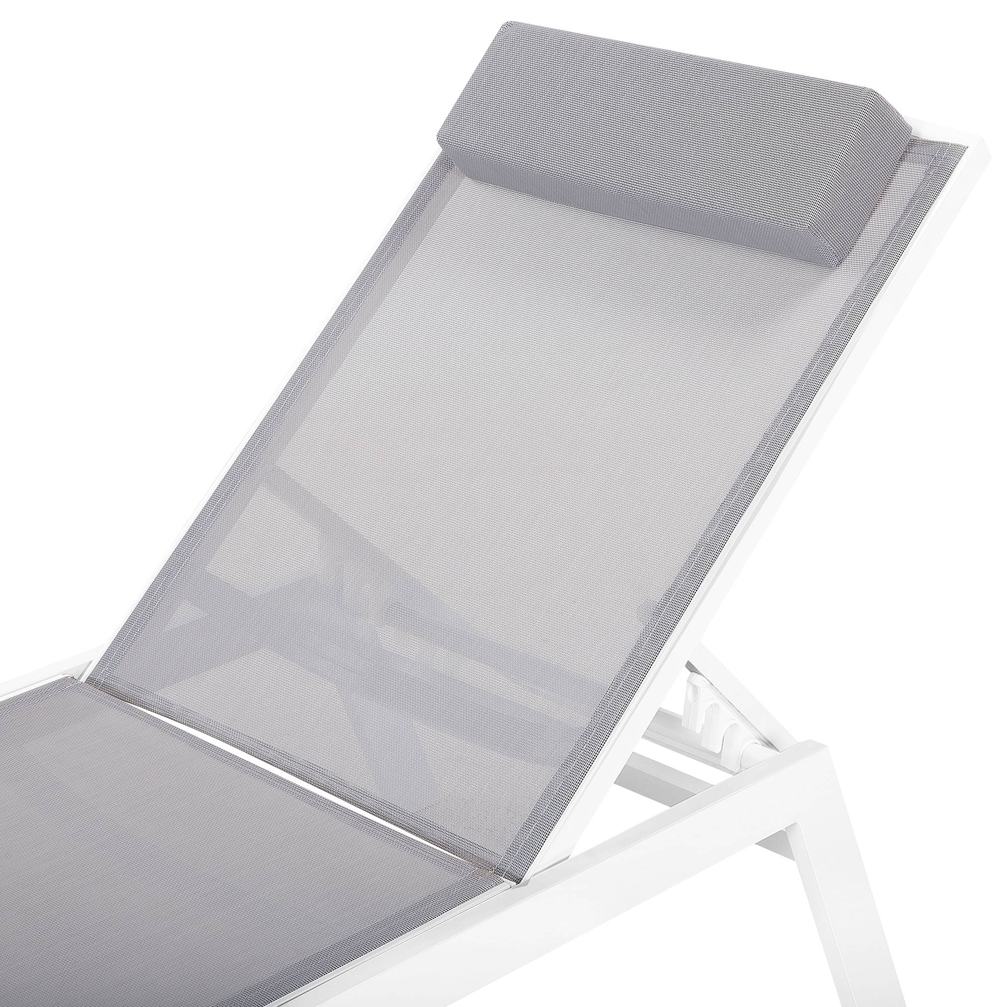 Beliani - Chaise longue Aluminium Gris CATANIA - Beliani - Image 5