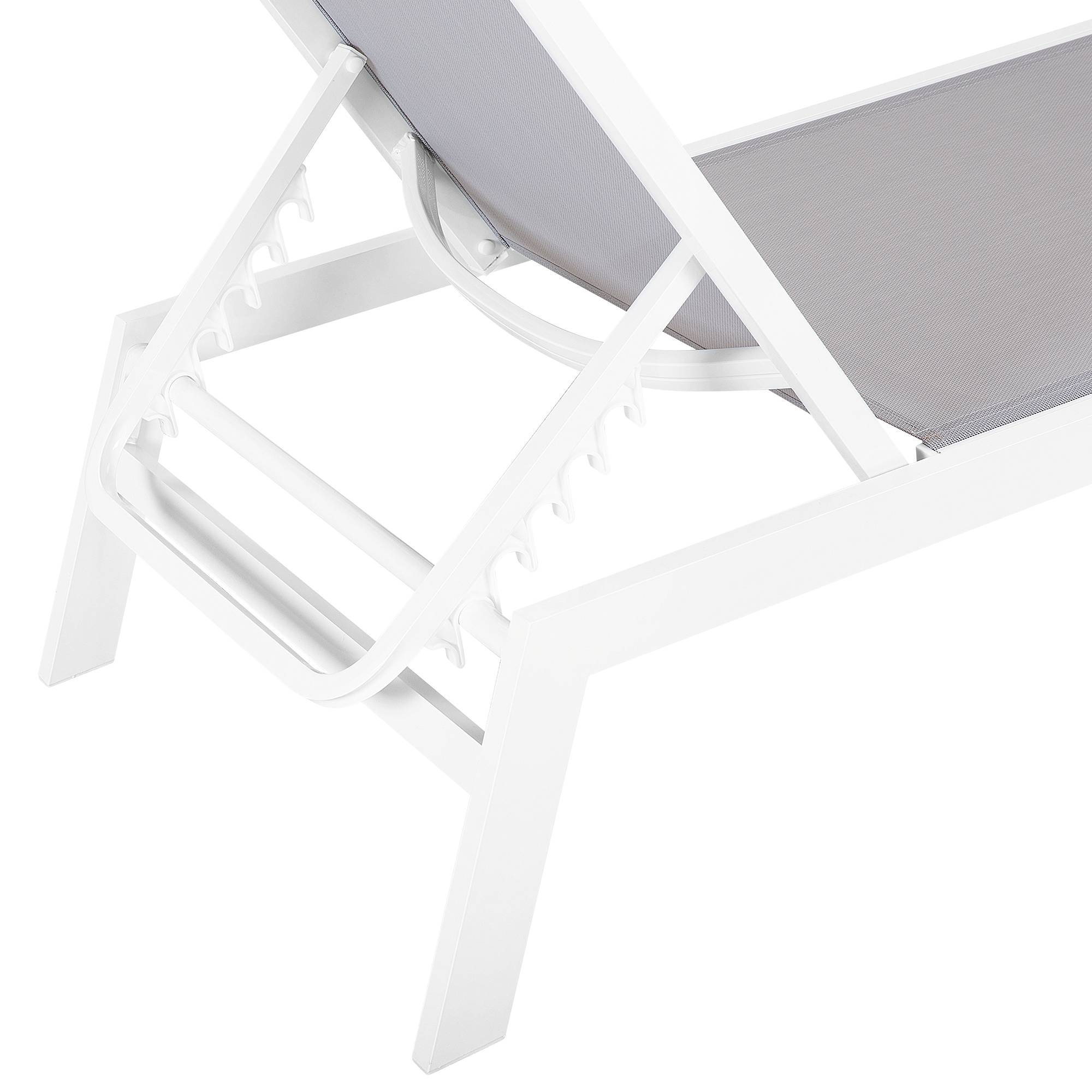 Beliani - Chaise longue Aluminium Gris CATANIA - Beliani - Image 6