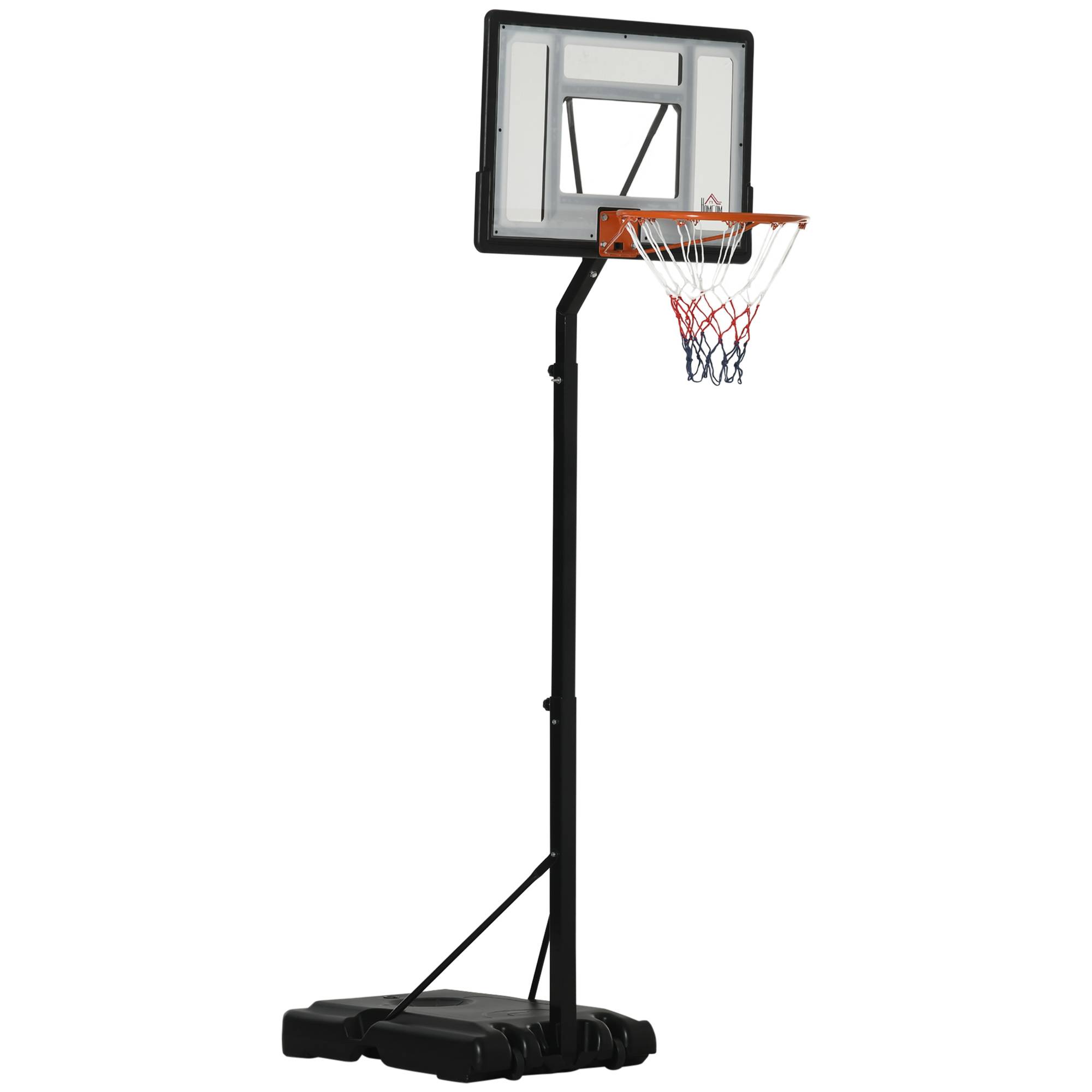 ComfortXL - Panier de basket mobile acier noir hauteur réglable 210-260 cm intérieur extérieur base lestable à roulettes - Image 2