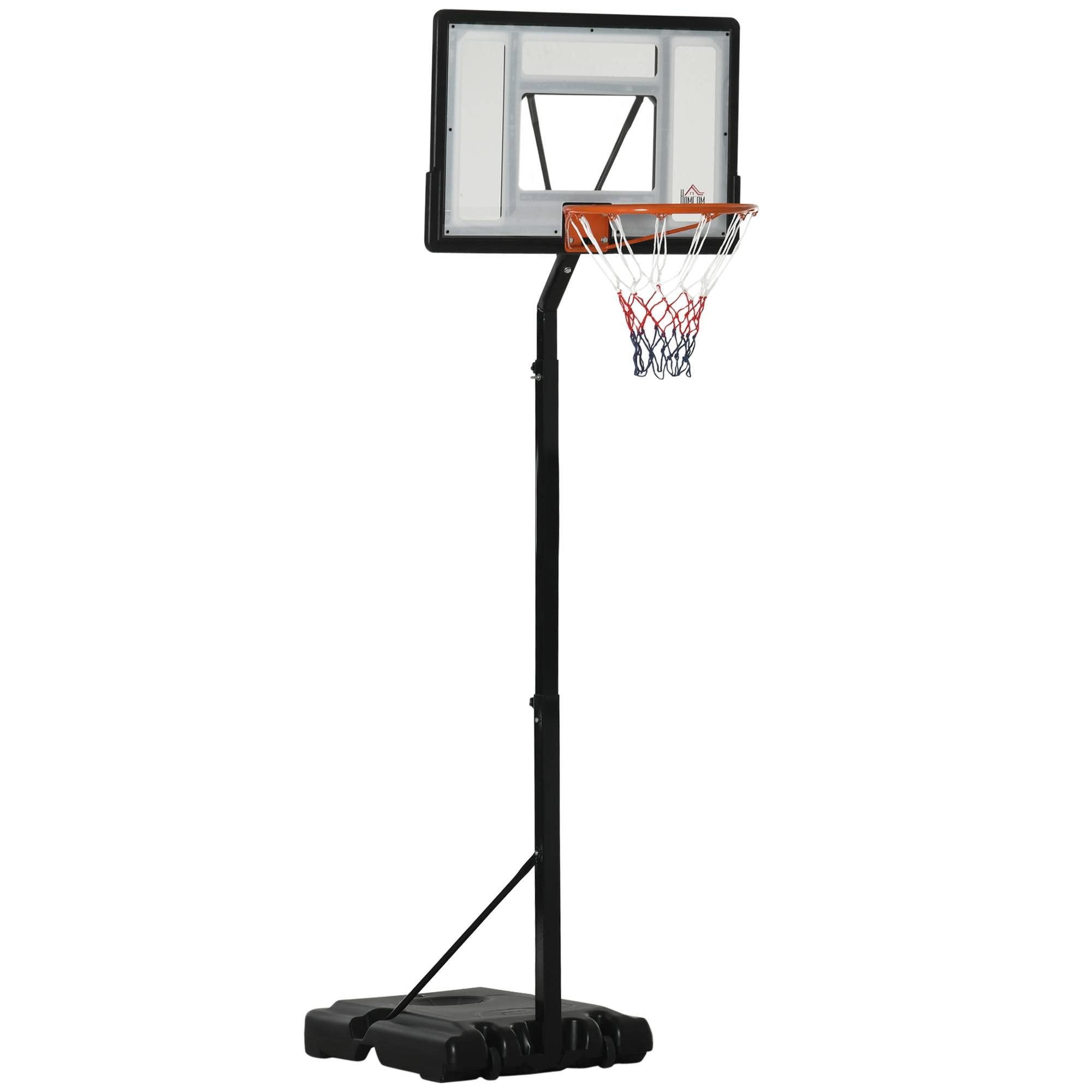 ComfortXL - Panier de basket mobile acier noir hauteur réglable 210-260 cm intérieur extérieur base lestable à roulettes - Image 10
