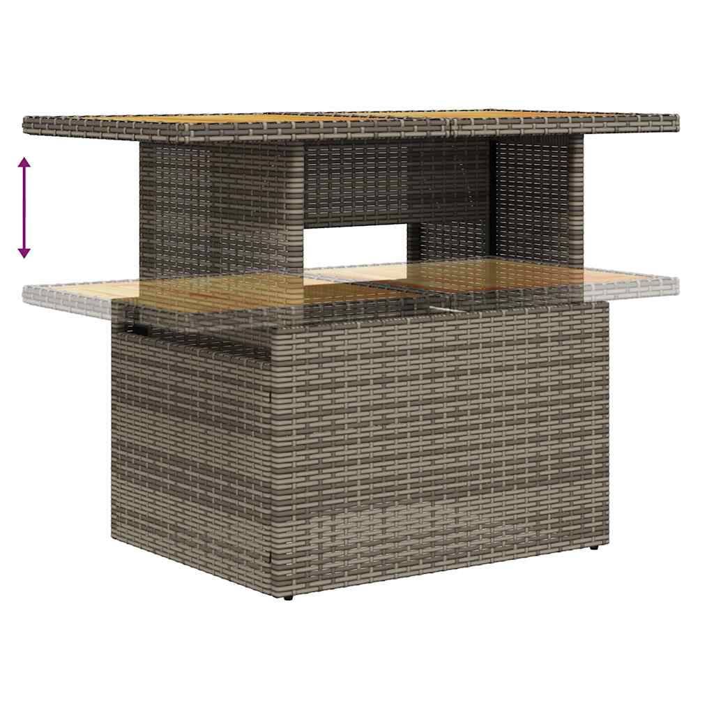 Salon de jardin 6 places gris résine tressée avec table bois relevable et coffres de rangement – ComfortXL Outdoor Living - Image 9