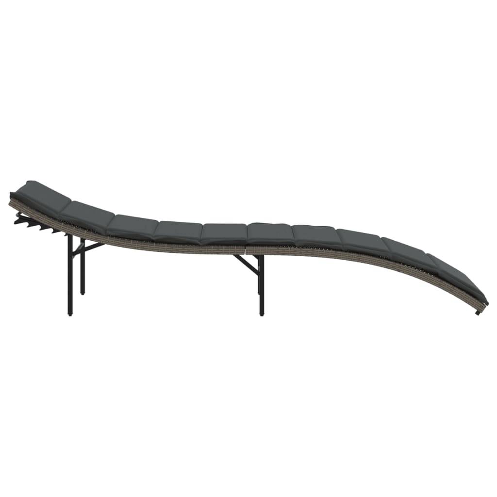 2 Lits de Jardin Ergonomiques Résine Grise Coussins Gris Foncé Forme Vague – ComfortXL Outdoor Living - Image 5