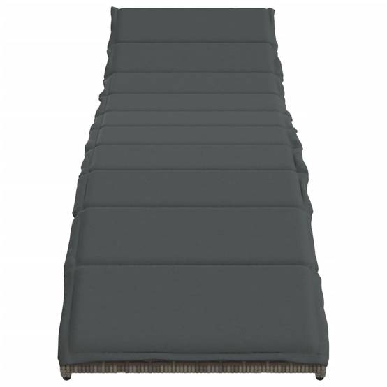 2 Lits de Jardin Ergonomiques Résine Grise Coussins Gris Foncé Forme Vague – ComfortXL Outdoor Living - Image 4