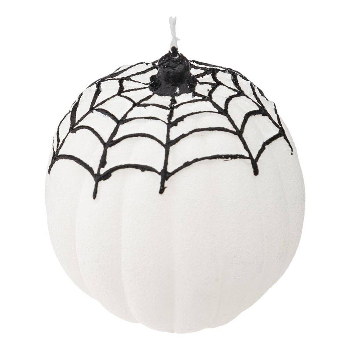Bougie Déco "Toile d'Araignée" 6cm Blanc & Noir