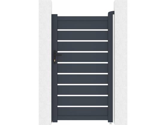 Portillon En Aluminium "bastien" - 100 X 176 Cm - Anthracite -habitat Et Jardin - Image 1