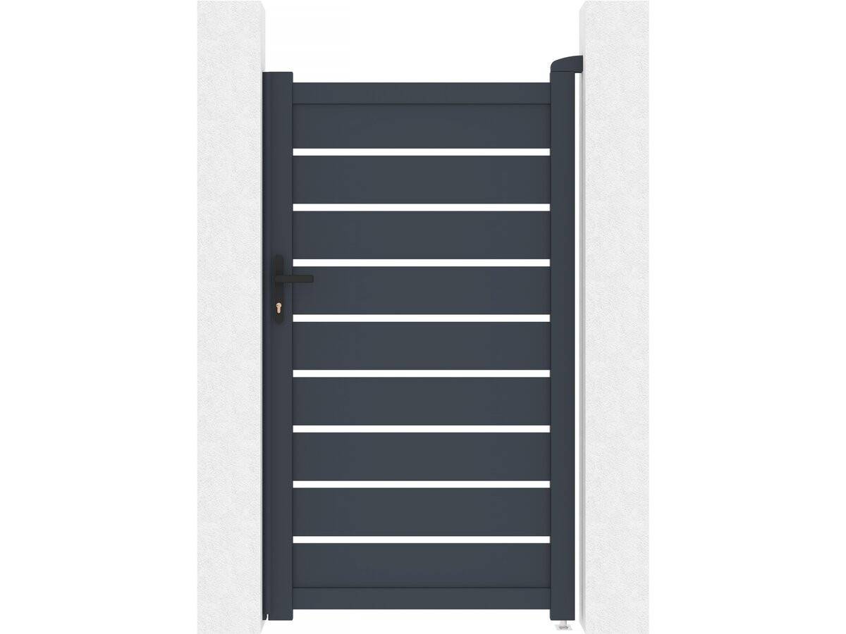 Portillon En Aluminium  "bastien" - 100 X 176 Cm - Anthracite -habitat Et Jardin - Image 1