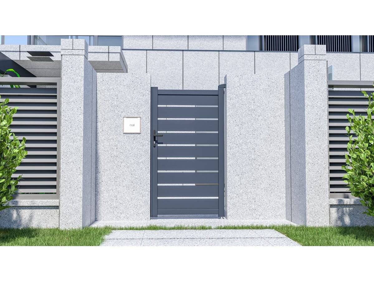 Portillon En Aluminium  "bastien" - 100 X 176 Cm - Anthracite -habitat Et Jardin - Image 2