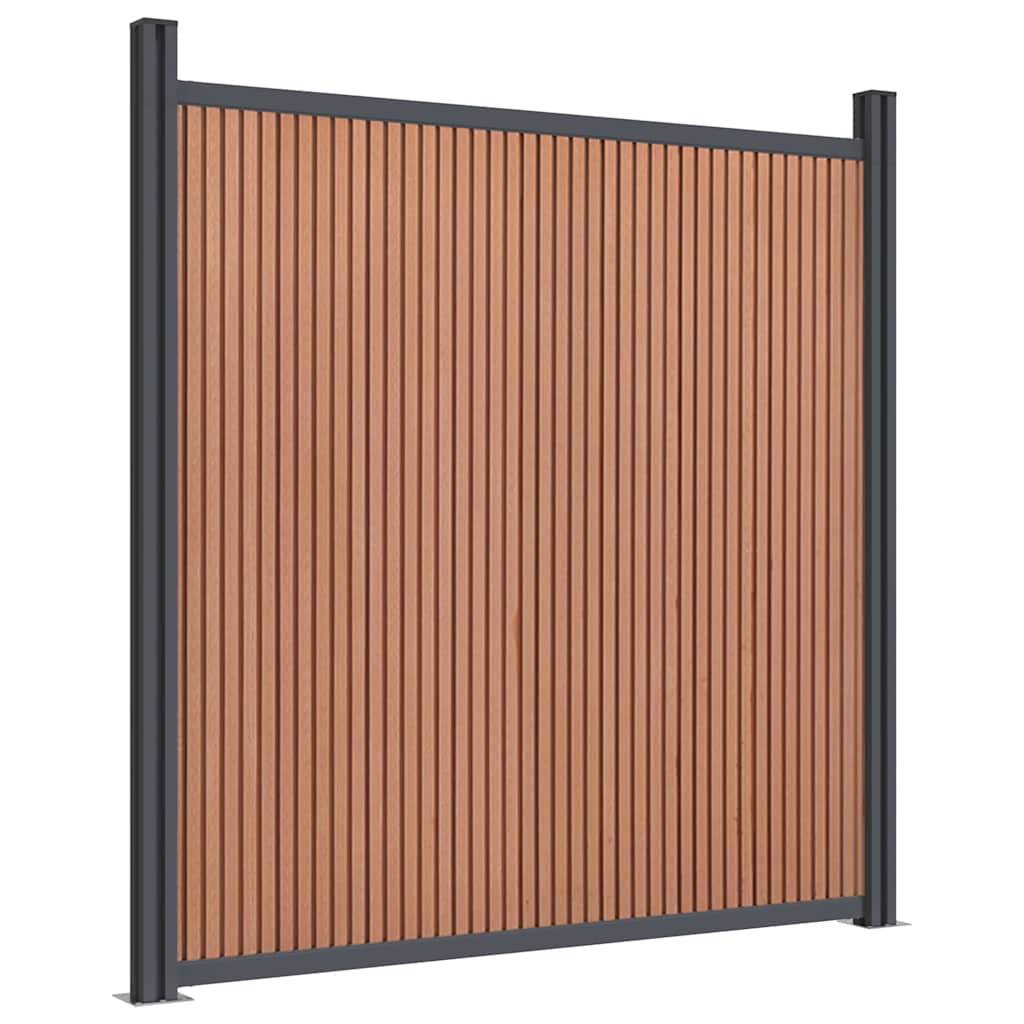 Panneau de clôture WPC marron 1737 x 186 cm - PANGIVO - Image 4