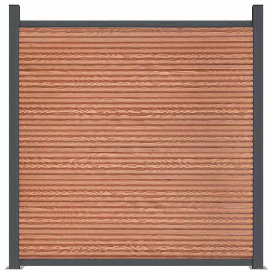 Panneau de clôture WPC marron 1737 x 186 cm - PANGIVO - Image 5
