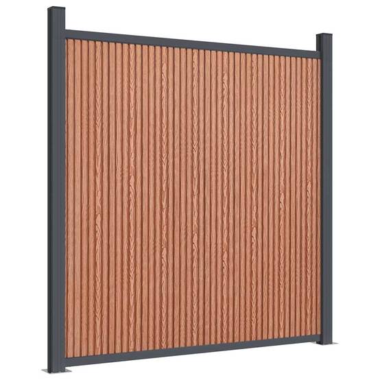 Panneau de clôture WPC marron 1737 x 186 cm - PANGIVO - Image 6
