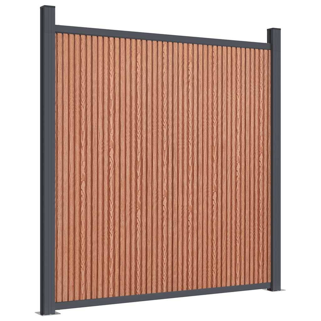 Panneau de clôture WPC marron 1737 x 186 cm - PANGIVO - Image 6
