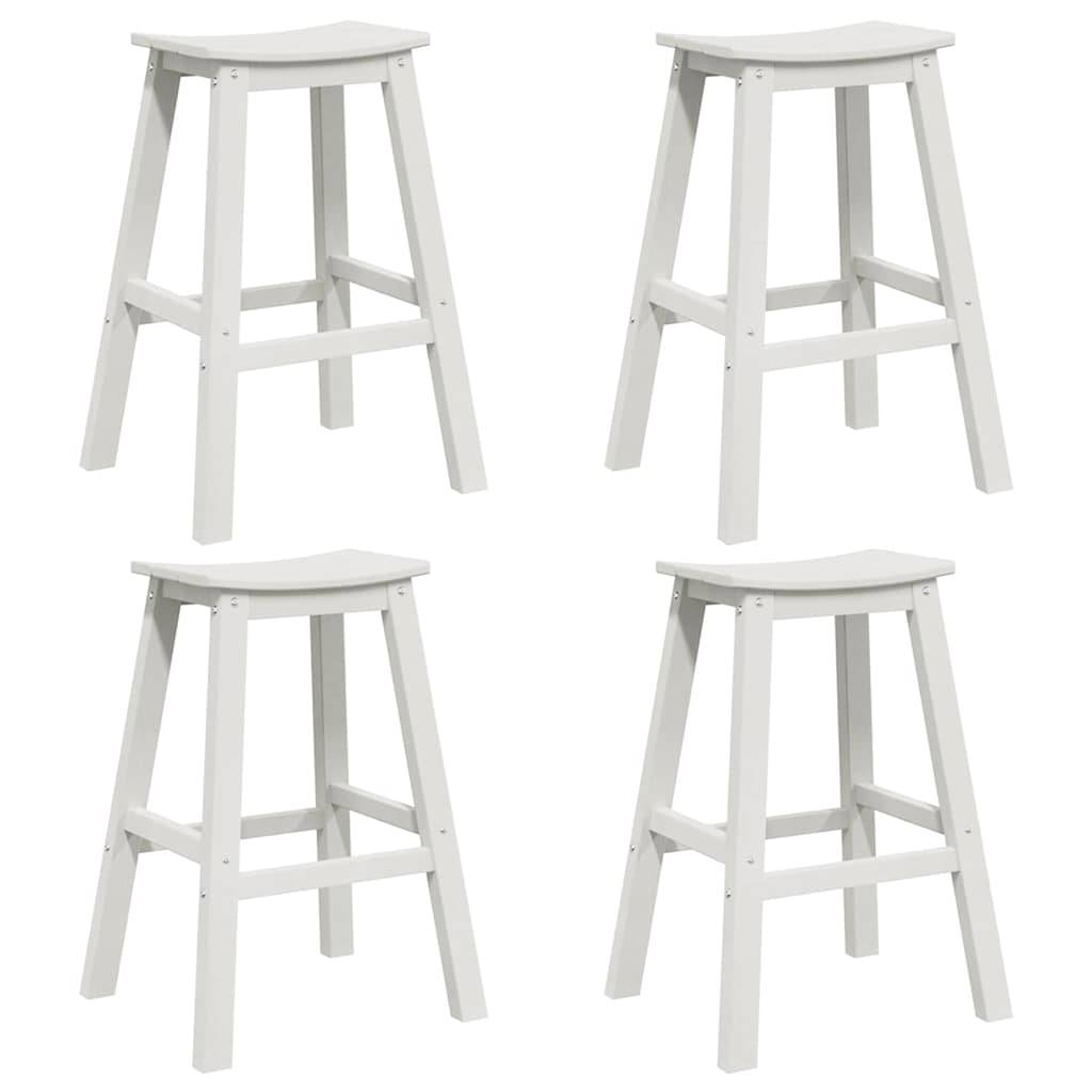 4pcs Salon De Jardin - Ensemble de bar de jardin Blanc HDPE g116 - Image 1