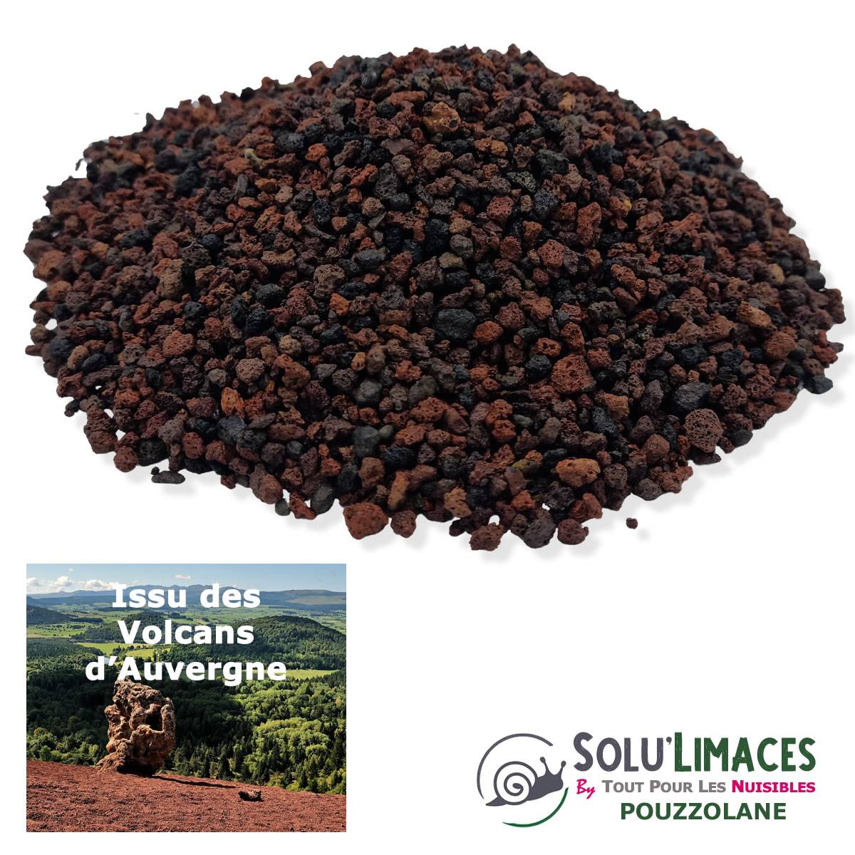 Tout pour les nuisibles - SOLU'LIMACES - POUZZOLANE 1 kg - Barrière Anti Limaces, Escargots et autres gasteropodes - Roche Volcanique 1 à 3 mm - Image 3
