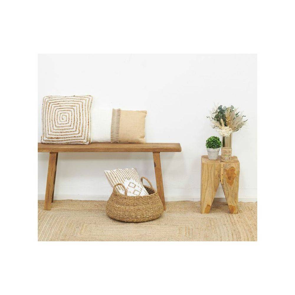 Aubry Gaspard - Coussins à motif en jute et coton (Lot de 3) - Image 3