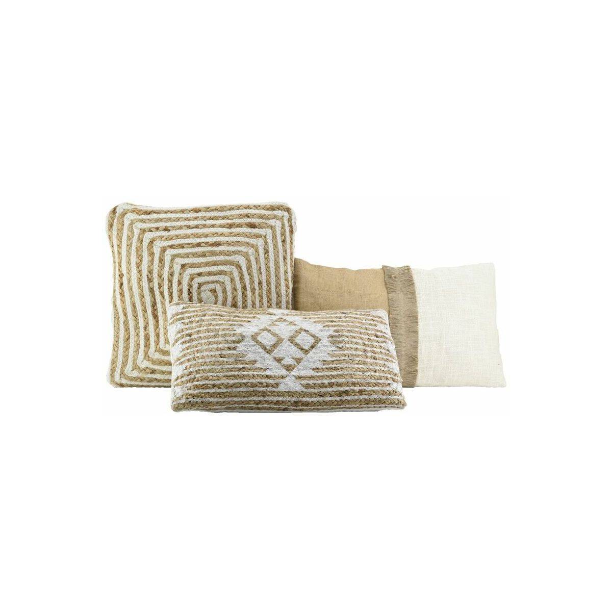 Aubry Gaspard - Coussins à motif en jute et coton (Lot de 3) - Image 1