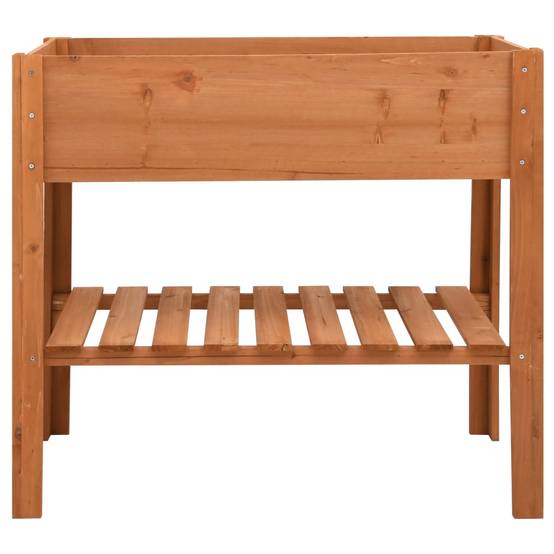 Support de Rangement pour Plantes en Bois de Sapin 2 Niveaux pour Balcon et Salon Brun – ComfortXL Outdoor Living - Image 2