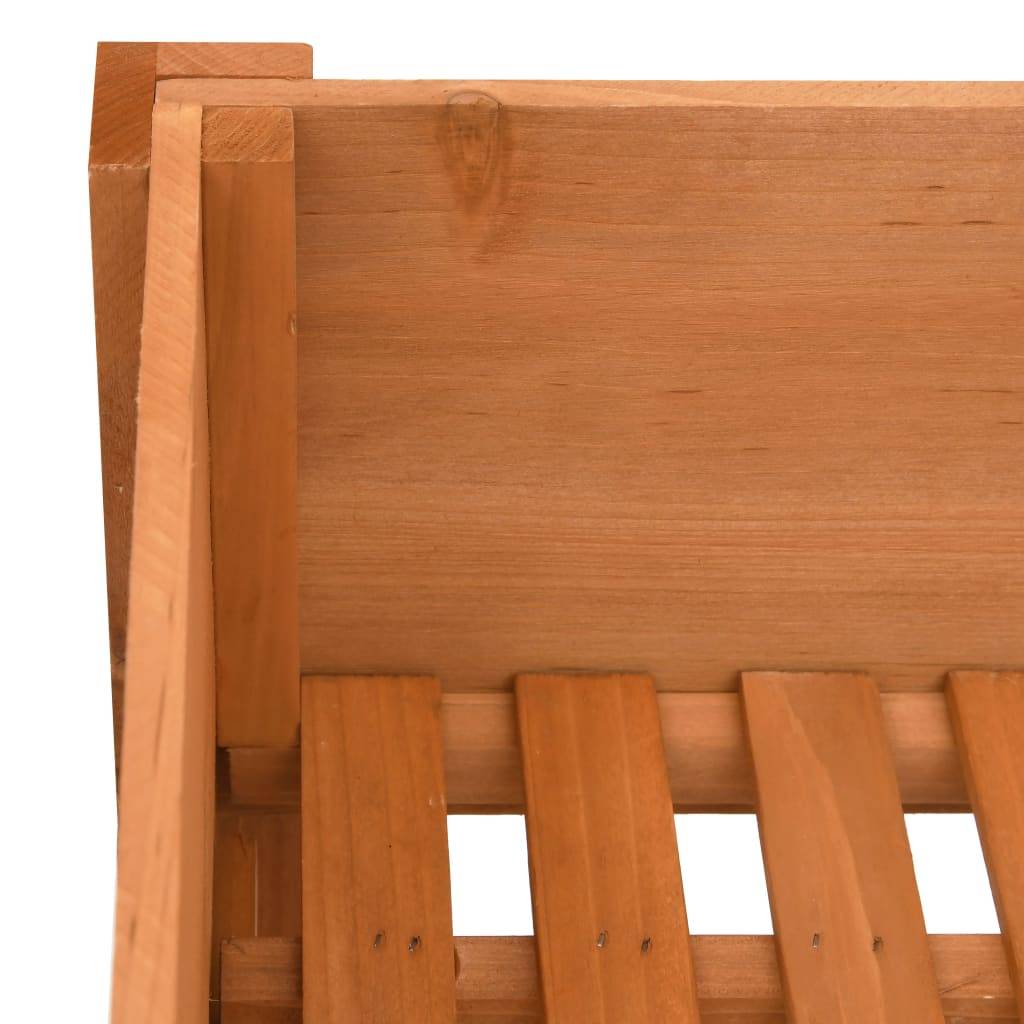 Support de Rangement pour Plantes en Bois de Sapin 2 Niveaux pour Balcon et Salon Brun – ComfortXL Outdoor Living - Image 4