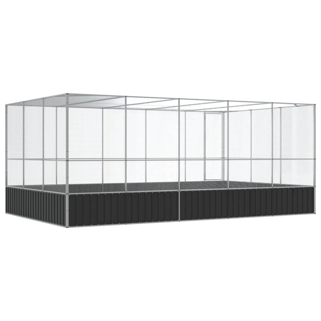 Volière Jardin Acier Galvanisé Grand Format 518x307cm Argent - ComfortXL Outdoor Living - Image 5
