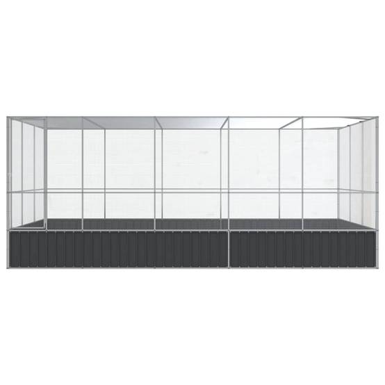 Volière Jardin Acier Galvanisé Grand Format 518x307cm Argent - ComfortXL Outdoor Living - Image 3