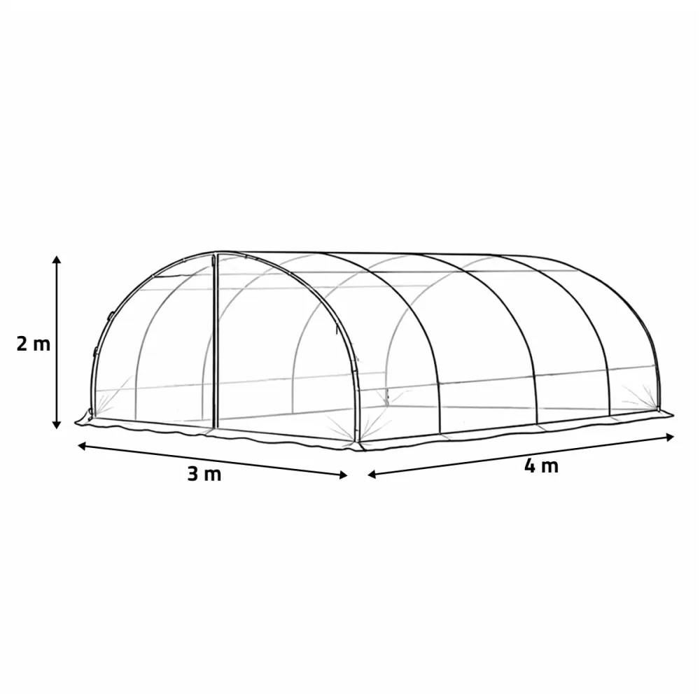 Serre Maraîchère 12m² - Structure Galvanisée avec Housse Anti-UV 140g/m² - Image 7