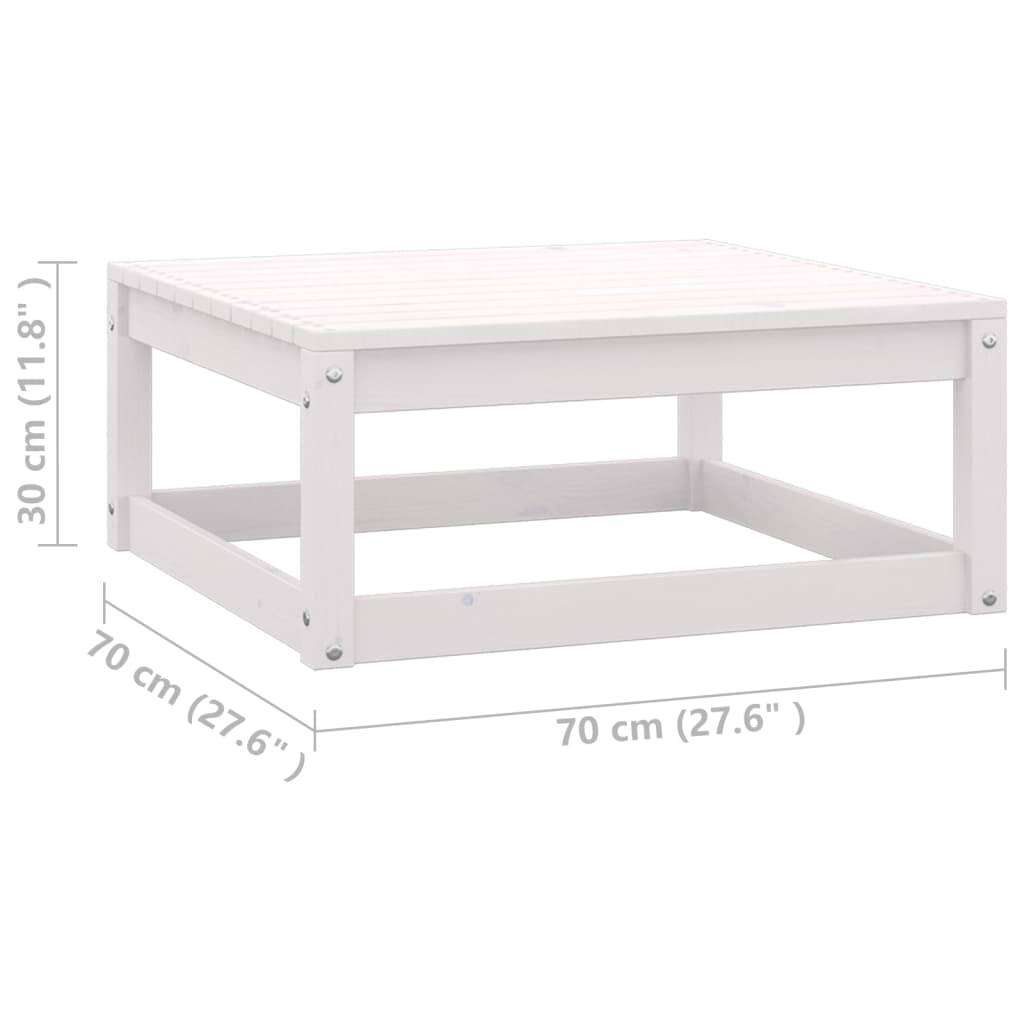 Helloshop26 - Salon de jardin meuble d'extérieur ensemble de mobilier 12 pièces avec coussins blanc bois de pin massif - Image 8