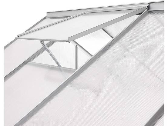 Serre Jardin Polycarbonate 370 X 190 X 195 Cm "basilic" - 7,03 M² - Gris -habitat Et Jardin - Image 3