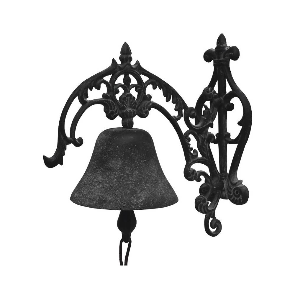 Chemin De Campagne - Cloche de jardin de porte ancienne fonte noire 25 x 26 cm Chemin de campagne - Image 1