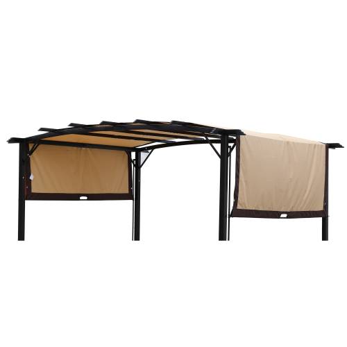 PANGIVO - Toile de rechange pour pergola polyester beige 490 x 217 cm - PANGIVO