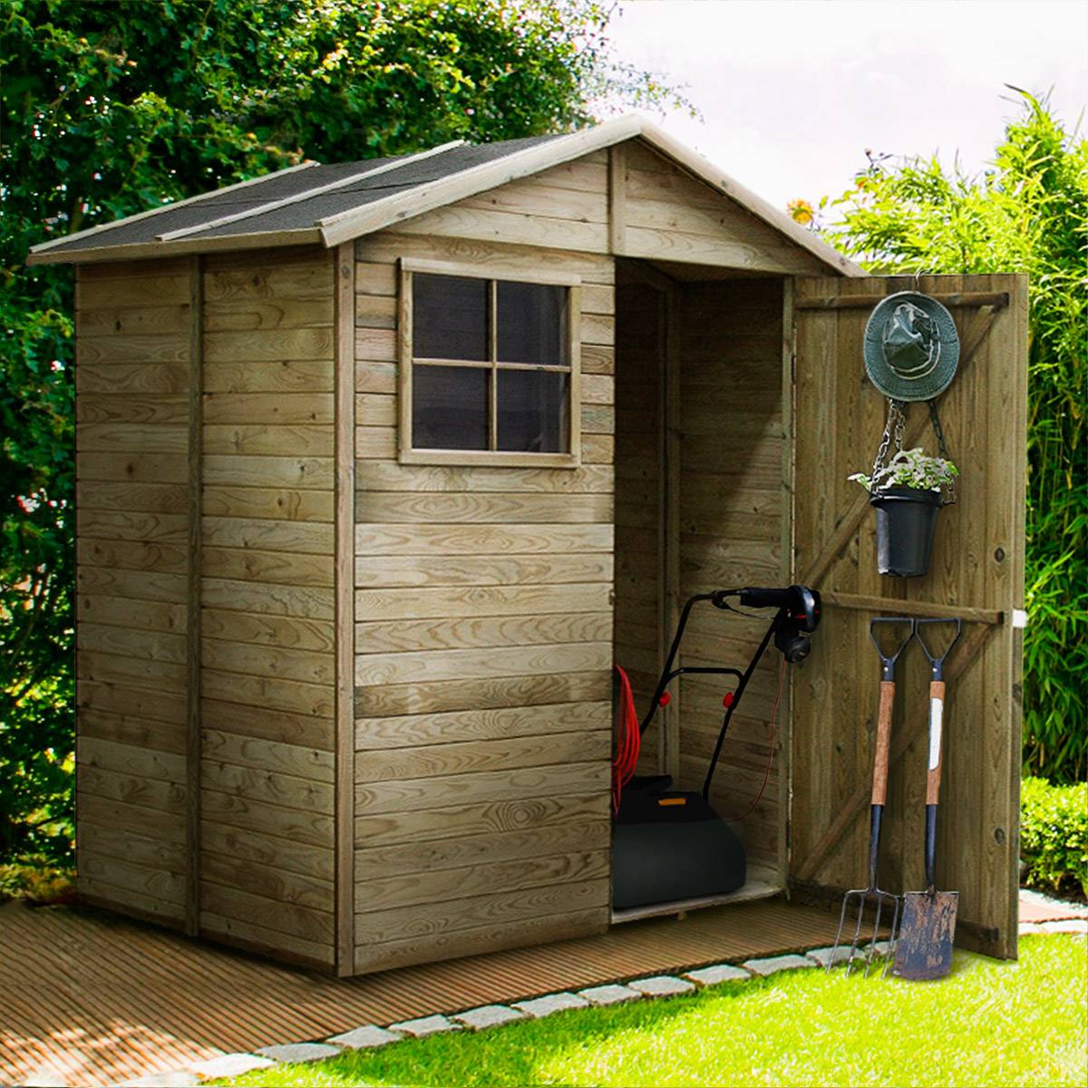 Abri de jardin en bois Léa 2,32 m² - Cémonjardin - Image 1