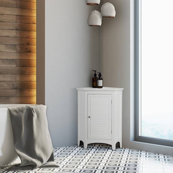 Teamson Home - Armoire d’angle en bois, blanche Teamson Home - Image 1