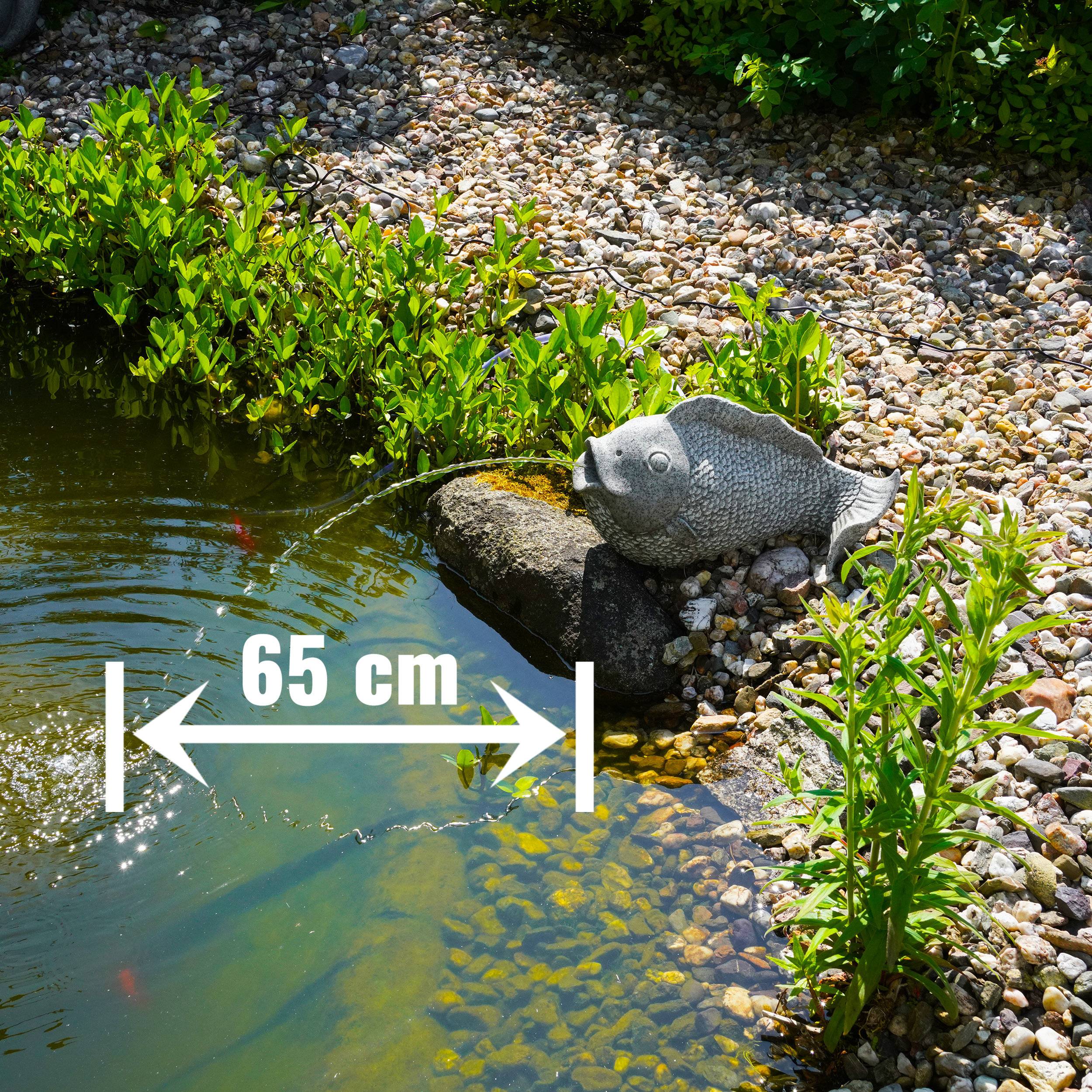 Gargouille Céramique Avec Pompe 2.5W Et Câble 1.8m - Décoration Fontaine Étang Jardin Peinte à La Main