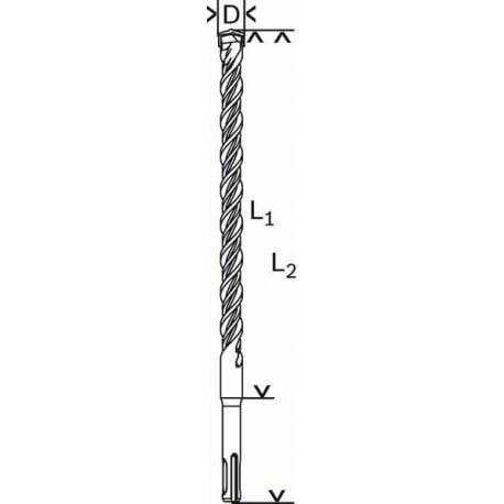 Bosch - Foret à béton SDS-Plus 5 Pro - 10 x 150 x 215 mm - BOSCH - 1618596265 - Image 3