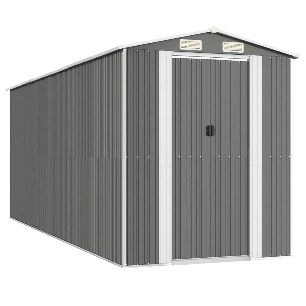 Vidaxl - Abri de jardin Gris clair 192x523x223 cm Métal galvanisé vidaXL 3147442 - Image 2
